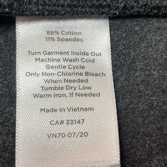 T by Talbots Gray Knit Pull On Straight Leg Pants Zippered Pockets SMALL Casual - Picture 6 of 6